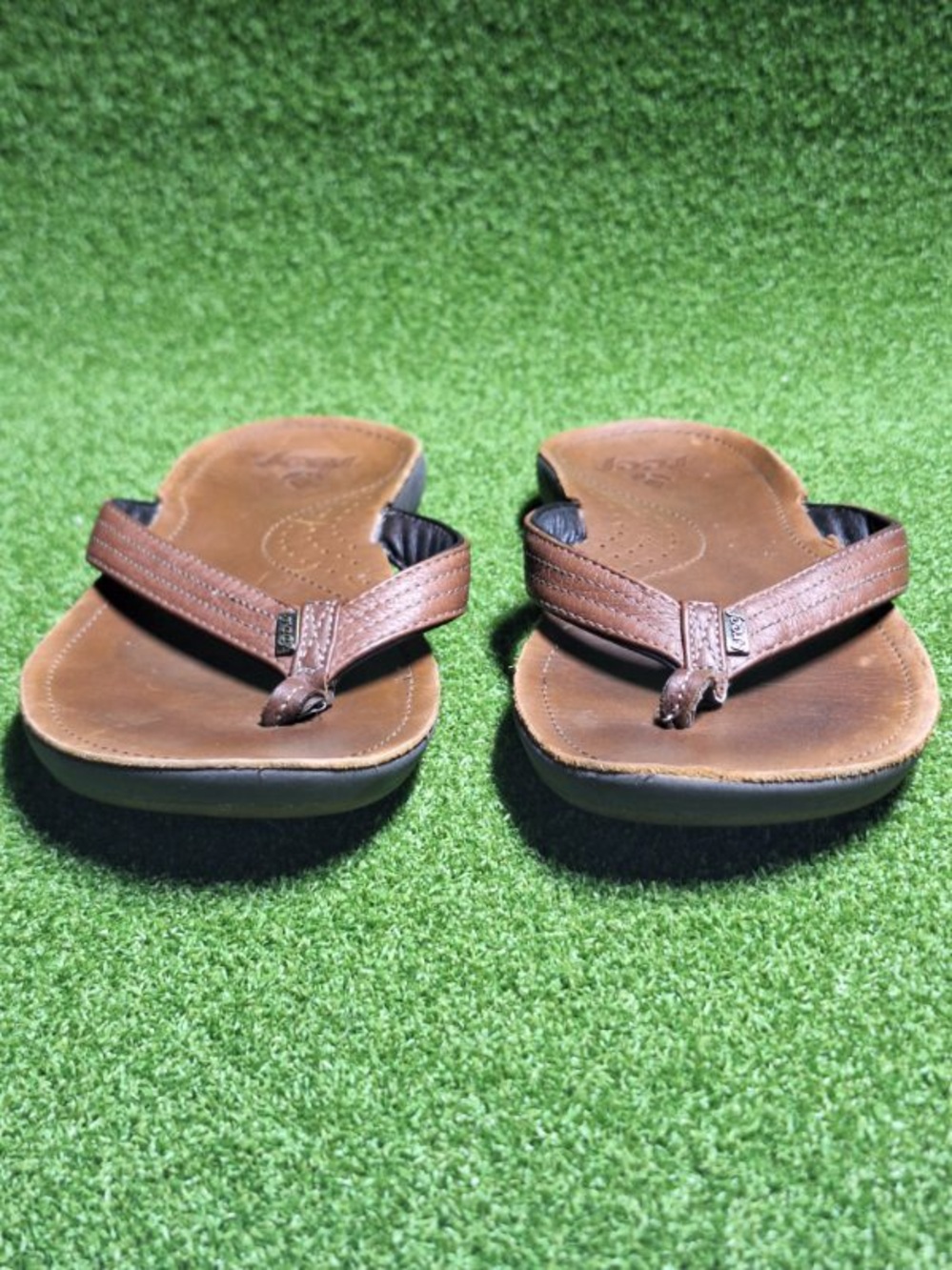 Women’s Reef Brown Leather Sandal Footbed